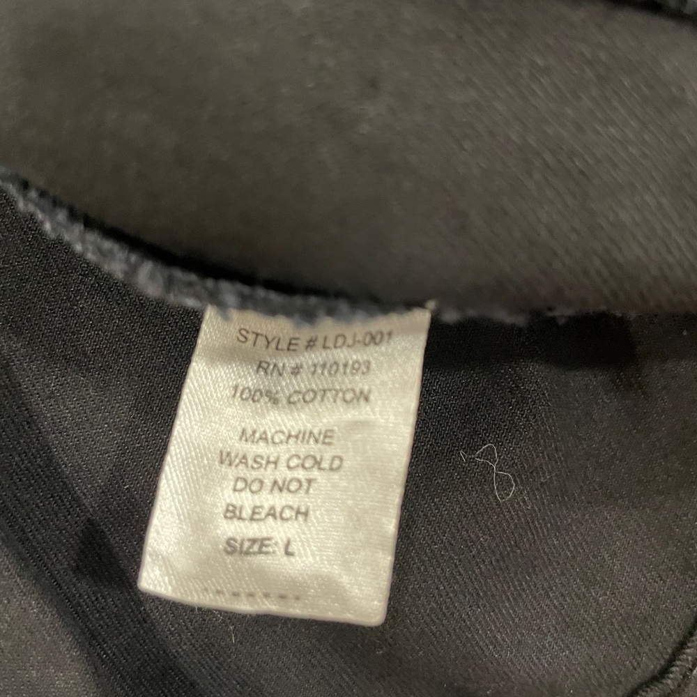 Red Label Large Black Jean Jacket Men’s Button Up Denim By Patrol Jacket New - Picture 12 of 13